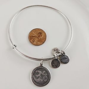 Alex and Ani Rafaelian Silver Ohm Charm Bracelet